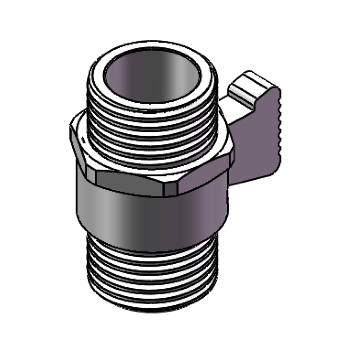 7881-15 Brass MM Straight Angle Valve